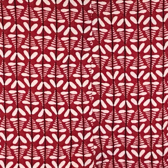 NWT Max Studio Womens Size Large Red Geometric Floral Ruffle Wrap Midi Dress NEW - Picture 7 of 7